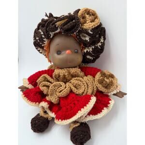 Vintage Crochet Cinnamon Spice Doll | Handmade 1980s | 12” | Others Listed